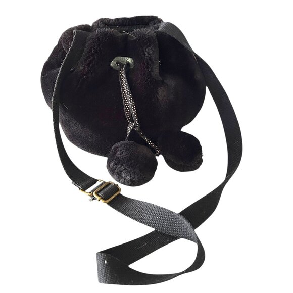 Zara Handbags - Zara Girls Faux Fur Bucket Purse Crossbody Witchy‎ Whimsigoth Dark Fairy